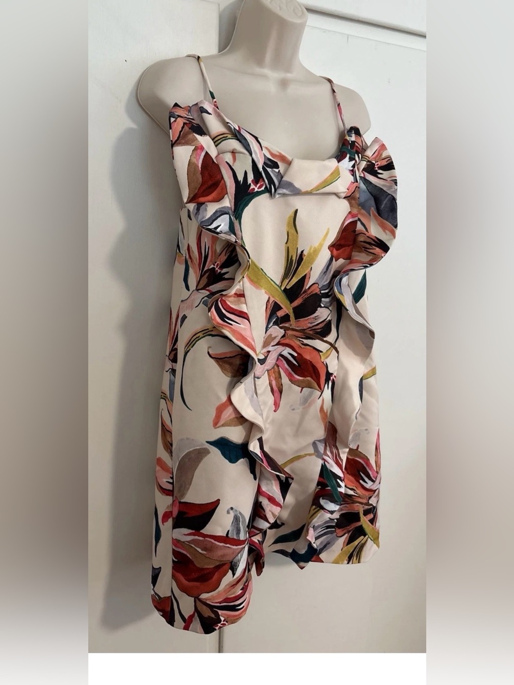 Flawless Gigi Flounce Floral Print Knee Length Dress Women’s Size 4 By Cooper St